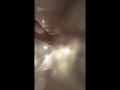 webcam under bath. girlfriend after sex in shower