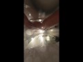 webcam under bath. girlfriend after sex in shower