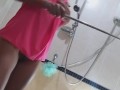 PEE on Selfie # POV Voyeur wife on Selgie Stick