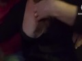 Showing her beautiful breasts in a pub