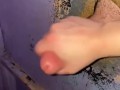 Gloryhole wife makes big cock cum