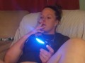 Secretary comes home from work and teases you with her panties while she smokes cigarettes and play