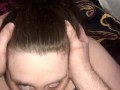 POV face fucking blue eyed PAWG, cover my tongue with your  thick cum