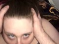 POV face fucking blue eyed PAWG, cover my tongue with your  thick cum