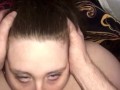 POV face fucking blue eyed PAWG, cover my tongue with your  thick cum