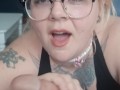 getting deep throated by horny, Red headed, BBW, cam girl.