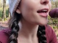 ✰ Emily Hill - Forest Fun | Dildo Blowjob, Flashing, Riding and more 👀✰