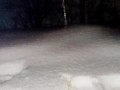 Desperation highway pee in snow in freezing temperatures
