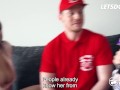 Busty German Babe July Johnson Sucks Pizza Guy's Fat Cock Then Rides Him Good - LETSDOEIT