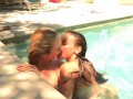 Brett Rossi & Celeste Star Got Horny In The Pool For A Premium Lesbian Fuck!