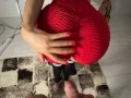 stepsister has a sexy ass while looking for her bra I cumshot on ass /CandyLuxxx