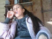 Garage Smoking - Candid Smoking - Hot Smoking - Smoking Fetish, Smoking, Flawless Melissa