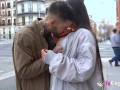 Amateur babe gets fucked in the center of Madrid