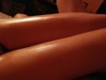 POV USING STEP DAUGHTERS THIGHS TO CUM ON LEGS