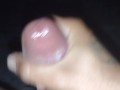 Watch pre cum leak out of my dick while jerking off in adult theater in front of people watching