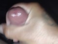 Watch pre cum leak out of my dick while jerking off in adult theater in front of people watching