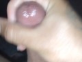 Watch pre cum leak out of my dick while jerking off in adult theater in front of people watching