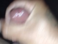 Watch pre cum leak out of my dick while jerking off in adult theater in front of people watching