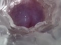 Sweet creampie in vagina. Super internal camera