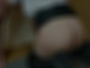 【仕事中のOLがフェラ抜き】究極の斜め後ろアングル！尻好きにはたまらないエロ尻突き出しバキュームフェラ！口内発射！