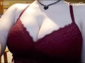 bouncing and playing with my big natural tits - boob bounce, breast squeeze compilation