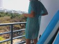 NET Dress Fetish #  PEE at the balcony