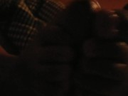 STEPDADDY USSES DAUGHTERS LEGS AND FEET AS A FLESHLIGHT AND WAKES HER UP CUMSHOT