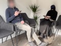 Public Dick Flash in a Hospital Waiting Room! Gorgeous muslim stranger girl caught me jerking off