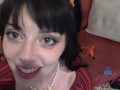 Super cute Kitty Cam in pigtails gives footjob sucks cock and gets fucked POV