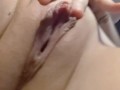 little pink pussy cumming close up- from underneath and from behind