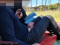 French Teacher Handjob Amateur on public park to student with Cumshot - MissCreamy