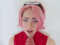 Sakura Haruno Ahegao Blowjob V.2 (NARUTO COSPLAY)