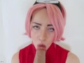 Sakura Haruno Ahegao Blowjob V.2 (NARUTO COSPLAY)