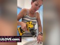 Babe spreading freshly fucked cunt open closeup before trading truck in plus TikTok bloopers & behind the scenes - Lelu Love