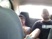 Riding in the uber makes me undress and touches me