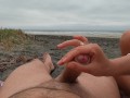 4K. She offered me handjob on the beach, I couldn’t resist. Slow-mo cumshot