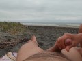 4K. She offered me handjob on the beach, I couldn’t resist. Slow-mo cumshot