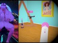 Fucking hentai girl in VR game! POV and light BDSM in Nympho Trainer VR by dude from the future