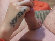 fingered pee hole urethral play with cum fountain