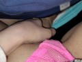 First unprotected quick sex with stranger in his car. Risky creampie