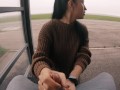 Risky Public Blowjob on a Bus Station near the Road - Almost Caught! - Black Lynn