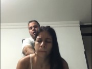 My stepdad fucks me doggy style.