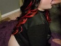 Sith goth girl slobs on cock