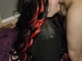 Sith goth girl slobs on cock