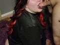 Sith goth girl slobs on cock