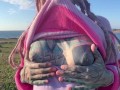 Onlyfans tattoo girl Anuskatzz has outdoor sex at a puplic place and gets a big cumshot in her face
