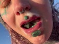 Onlyfans tattoo girl Anuskatzz has outdoor sex at a puplic place and gets a big cumshot in her face