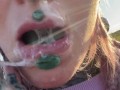 Onlyfans tattoo girl Anuskatzz has outdoor sex at a puplic place and gets a big cumshot in her face