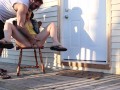 SQUIRTING in front of our Neighbors - Outdoor Public Squirting
