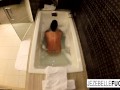 Jezebelle films herself taking a bath